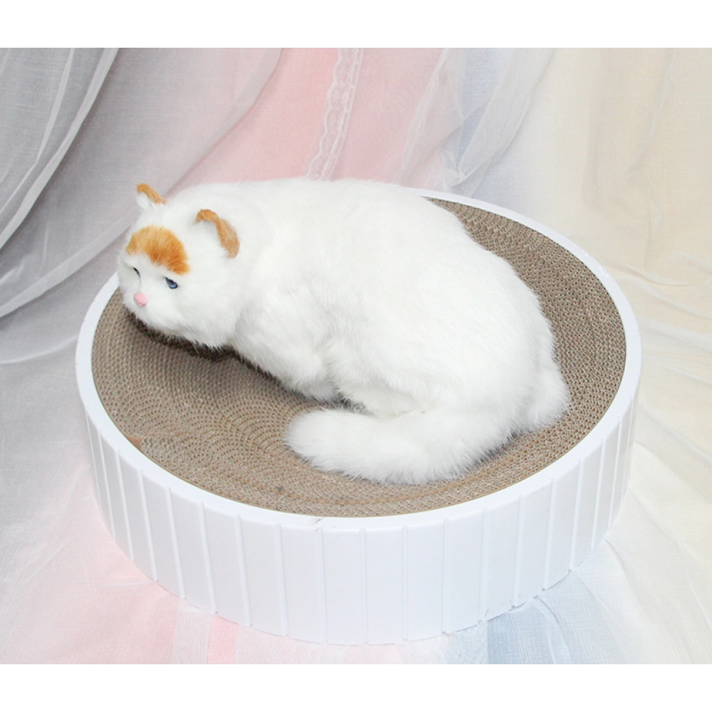 Bowl cat nest oversize scratch resistant cat grab basin corrugated cat grab plate round