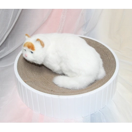 Bowl cat nest oversize scratch resistant cat grab basin corrugated cat grab plate round