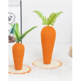 New sisal cat climbing frame cat grab pillar cat toy grinding claw carrot cat grab plate vertical pet supplies