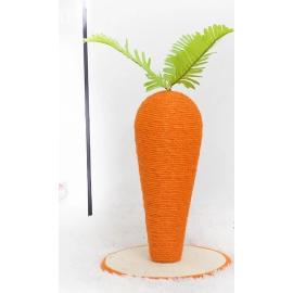 New sisal cat climbing frame cat grab pillar cat toy grinding claw carrot cat grab plate vertical pet supplies