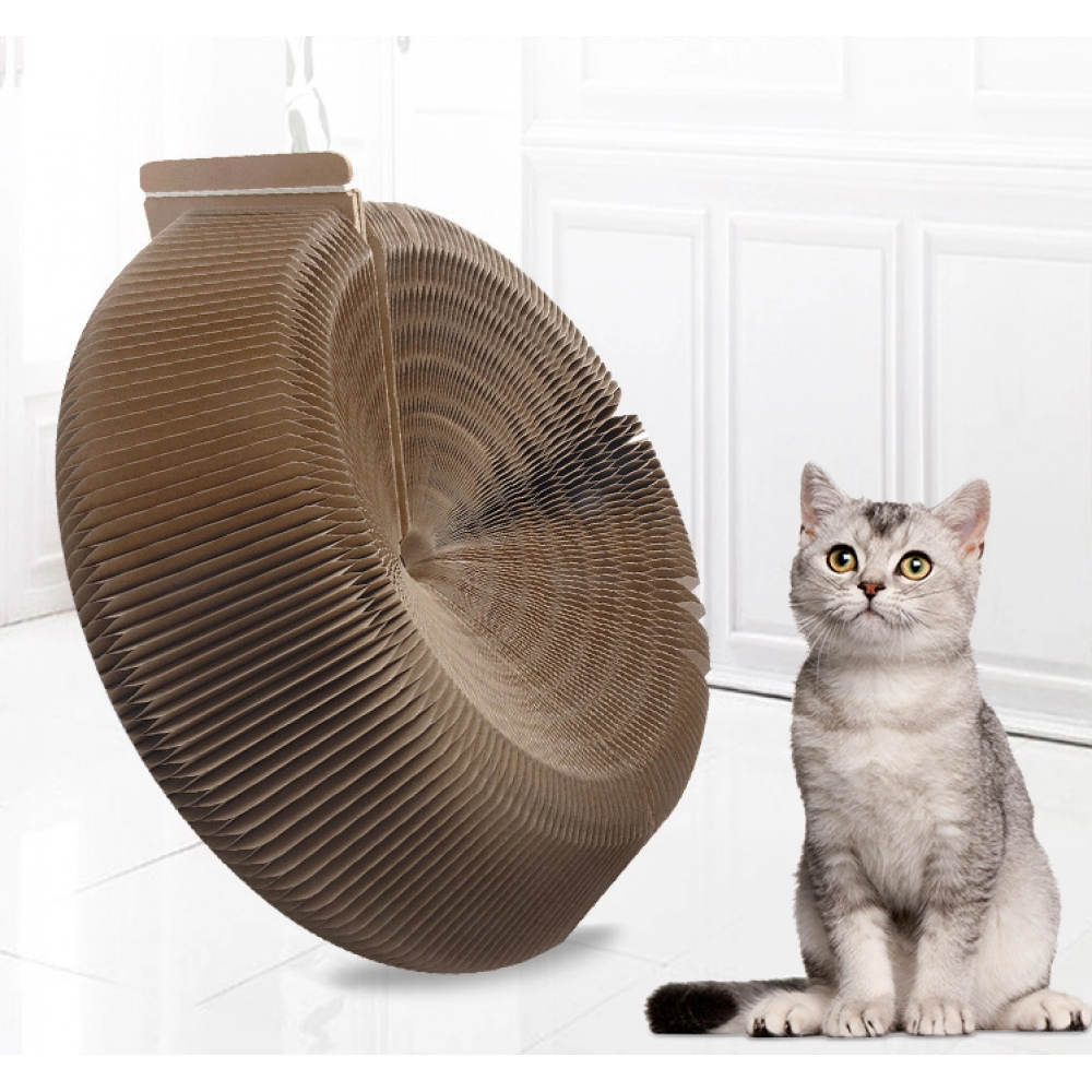 Foldable deformable organ cat scratch plate corrugated large cat nest scratch resistant claw wear-resistant, no debris sent to toys