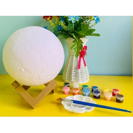 Children's hand-painted moon lamp DIY hand-painted material bag